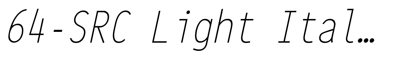 64-SRC Light Italic